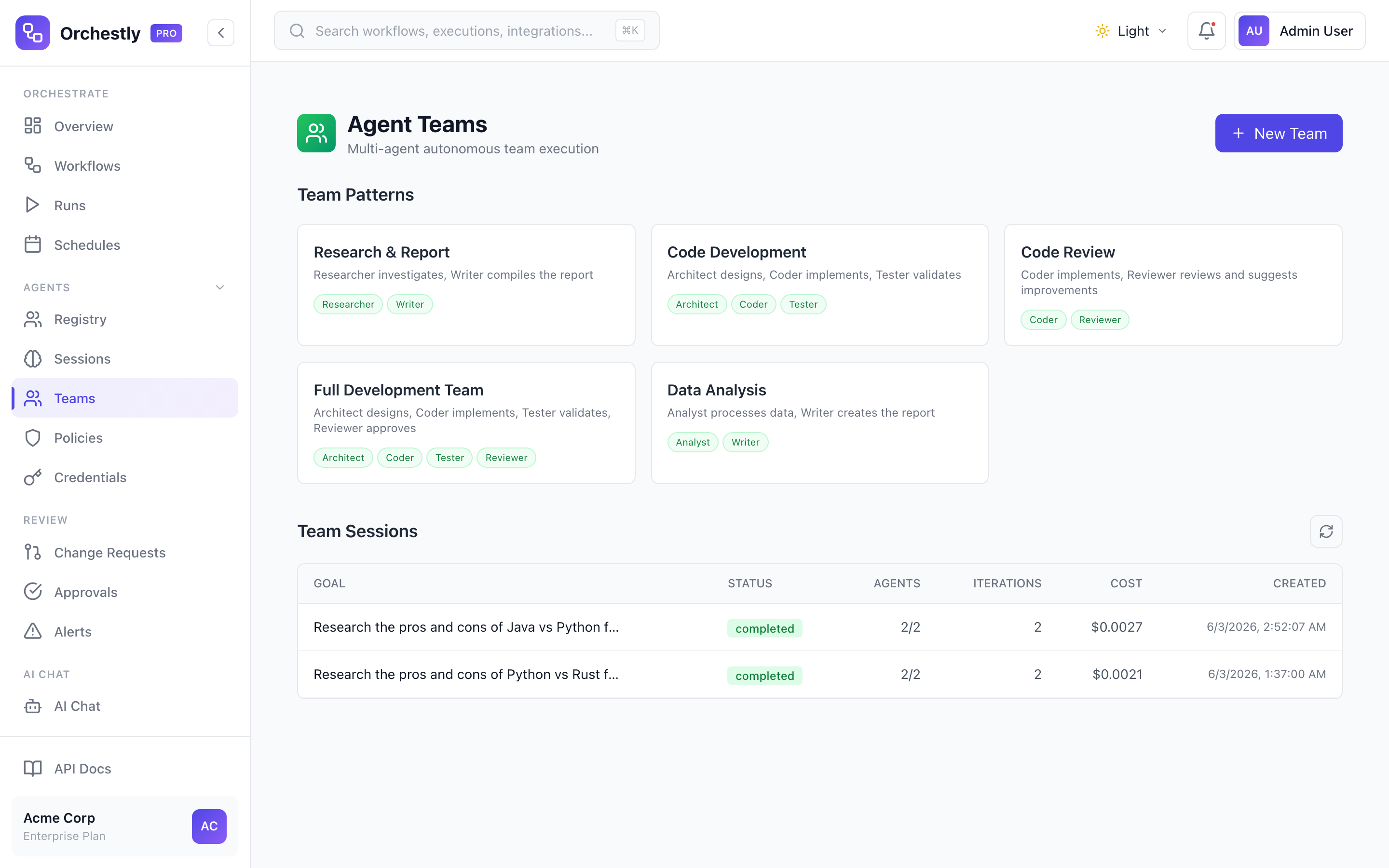 Organize agents into collaborative teams